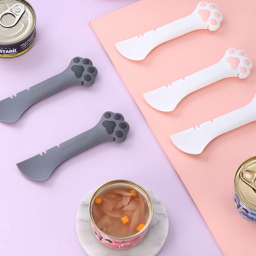 Dụng Cụ Mở Nắp Lon / Hộp Thức Ăn Bằng Silicone Đa Năng Có Thể Tái Sử Dụng Cho Thú Cưng