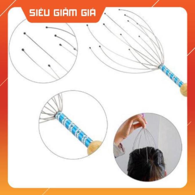 ps799 Cây gãi đầu hình bạch tuộc 12 châm cứu thư giãn Ma20s 12