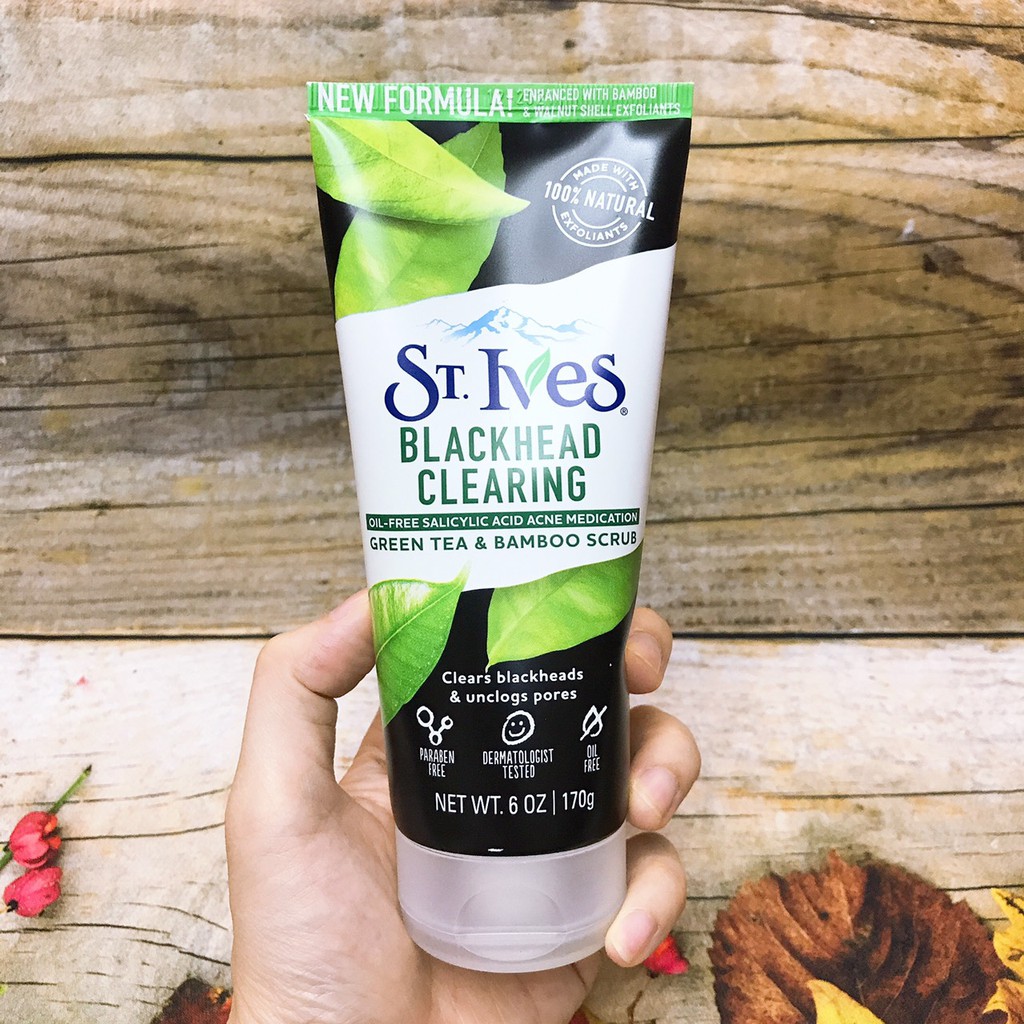 TẨY DA CHẾT STIVES BLACKHEAD CLEARING GREEN TEA SCRUB