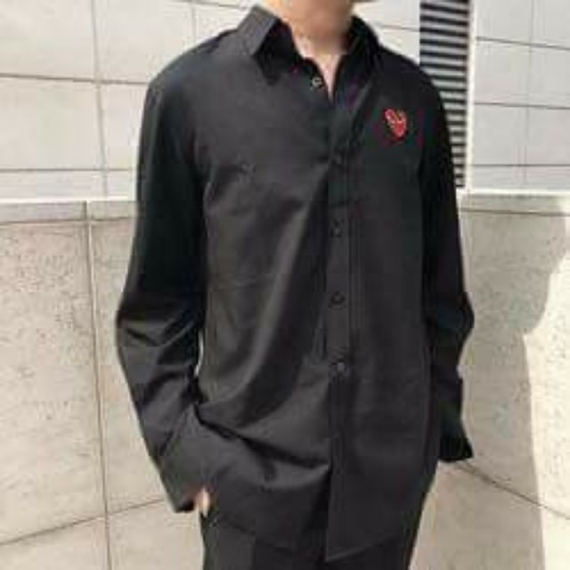 Sơmi tim cổ bẻ form Unisex (ảnh thật) | BigBuy360 - bigbuy360.vn