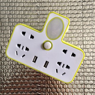 Ổ Điện Đa Năng 4 Chui 2 Cổng USB Có Đèn