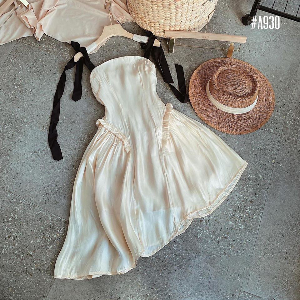 Đầm dạo phố hai dây đen, tùng xòe tung tăng - Omi Dress | BigBuy360 - bigbuy360.vn