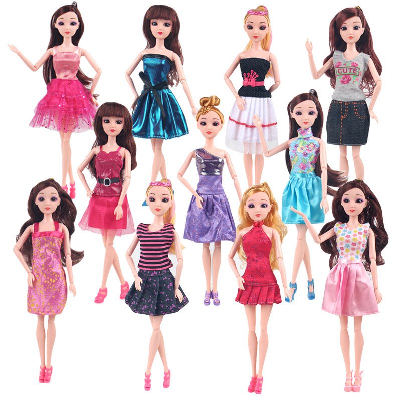 Đầm Búp Bê Barbie Kèm Túi Xách 10 Dây Rút Xinh Xắn