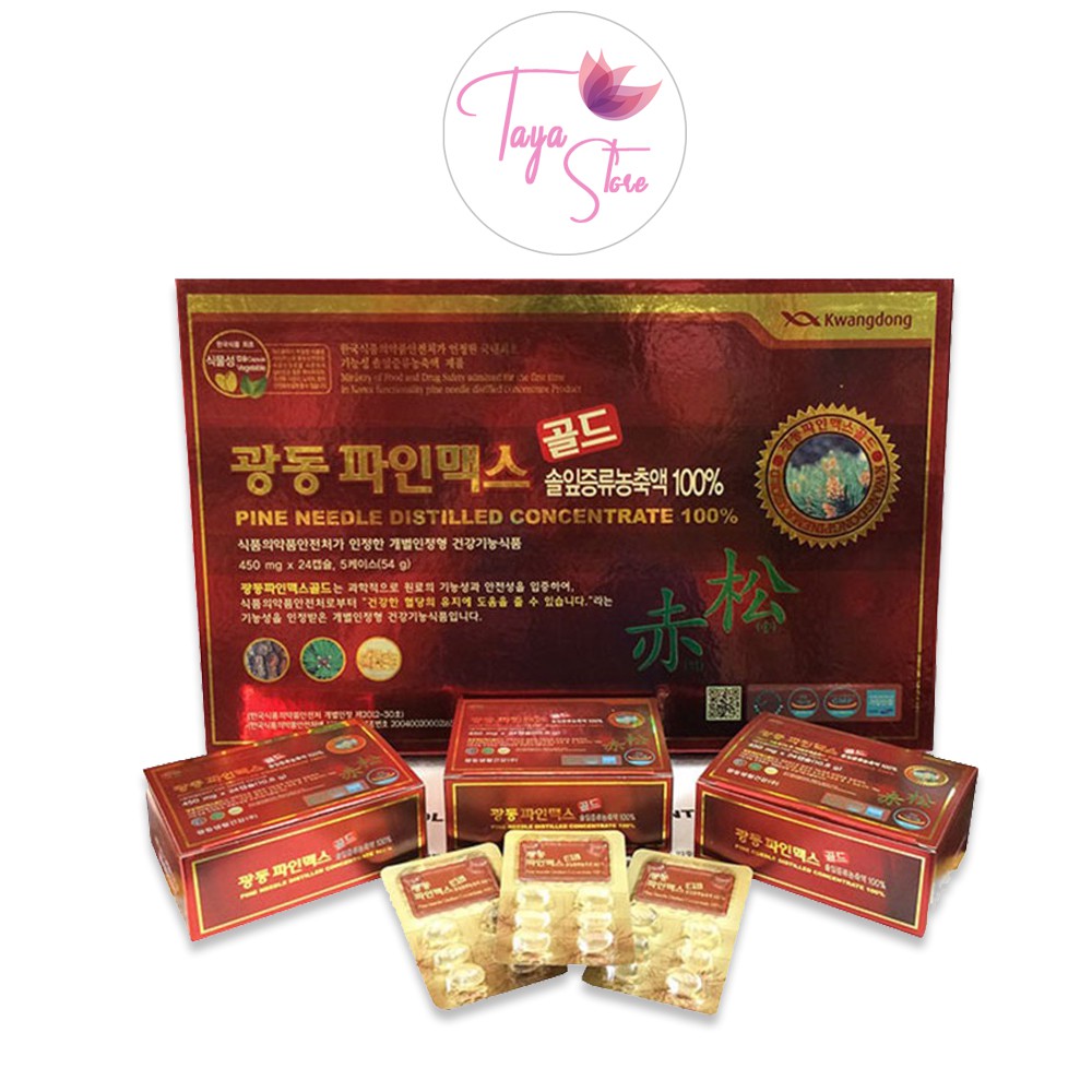 Tinh Dầu Thông Đỏ Kwangdong 1 hộp 24 viên [Hàng chính hãng Hàn Quốc]