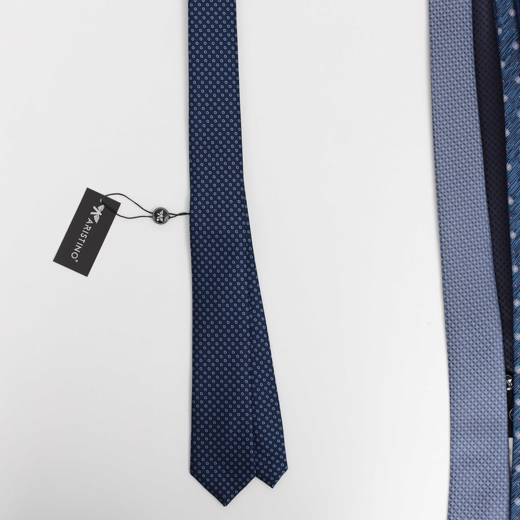 Cà vạt nam ARISTINO bản trung, họa tiết chấm tròn ấn tượng và độc đáo - ATI02302