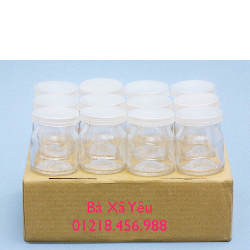 Combo 36 hũ làm sữa chua thủy tinh - BX1324