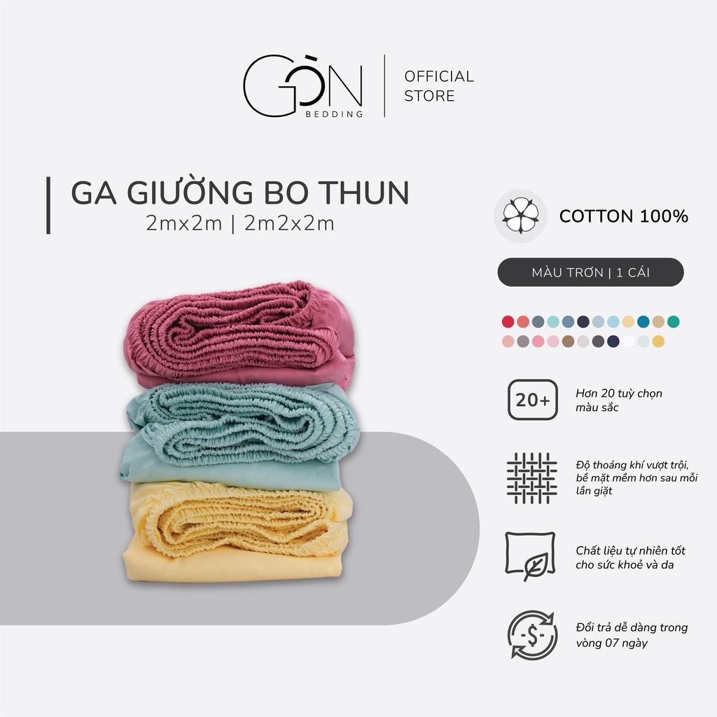Ga Giường Bo Thun Gòn Bedding Cotton Satin Hàn Quốc 2mx2m-2m2x2m (ĐẶT HÀNG 1-2 NGÀY)