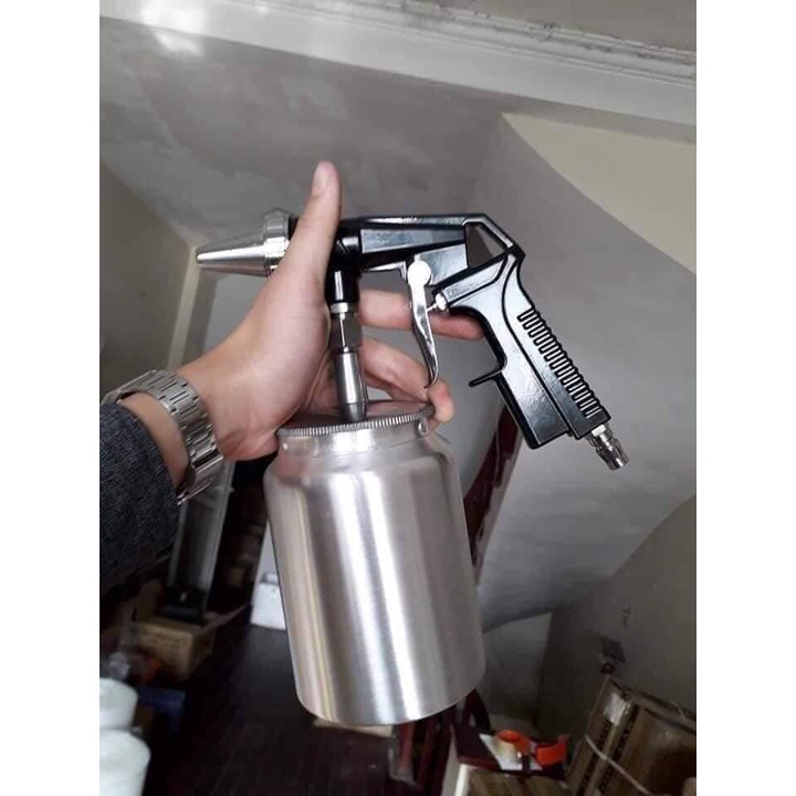Súng phun cát khí nén cầm tay ALONGTOOL , súng bắn cát cầm tay loại bỏ rỉ sét,tạo nhám bề mặt gỗ, gốm sứ - Dùng cho máy