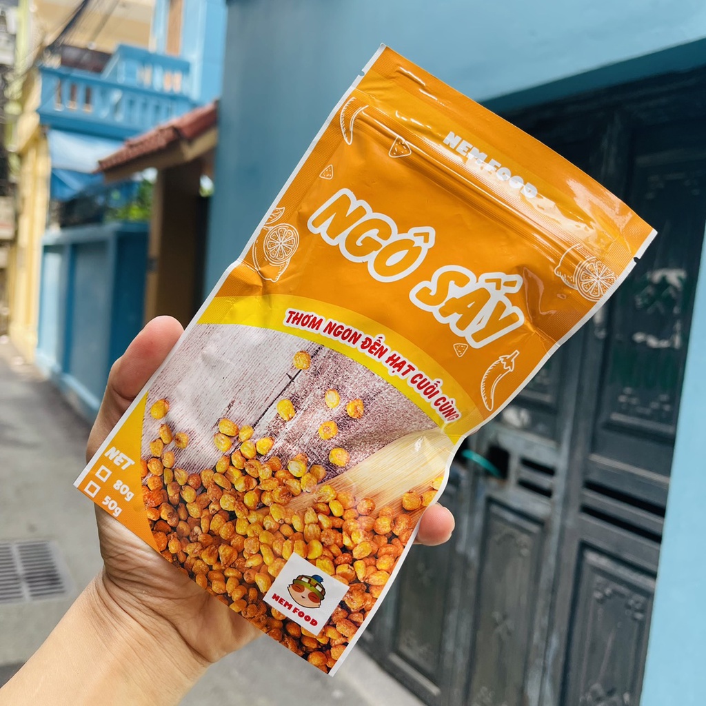 Ngô sấy Khô bò Lá chanh LOẠI NGON gói 50g