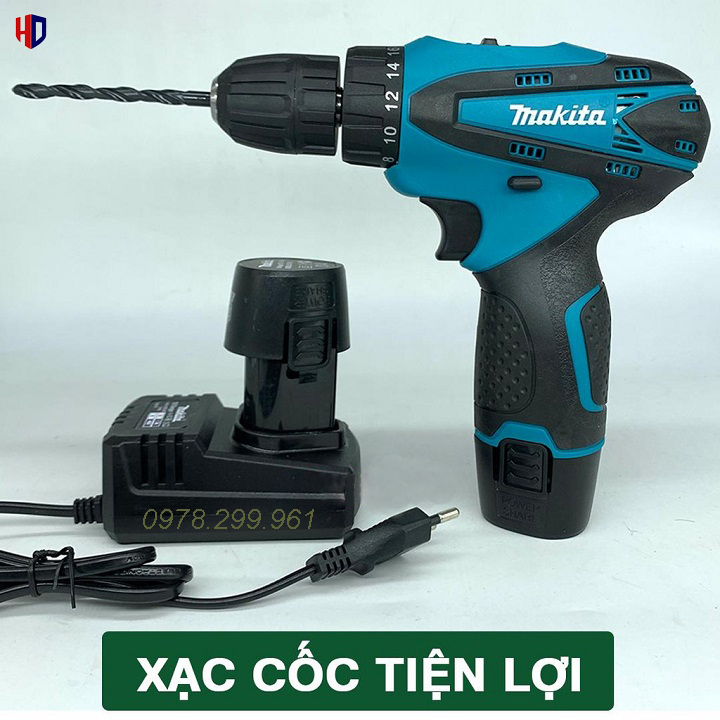 [ HÀNG CAO CẤP ] Máy Khoan Bắn Vít Dùng Pin Makita 12V +  Tặng Bộ Phụ Kiện Cao Cấp