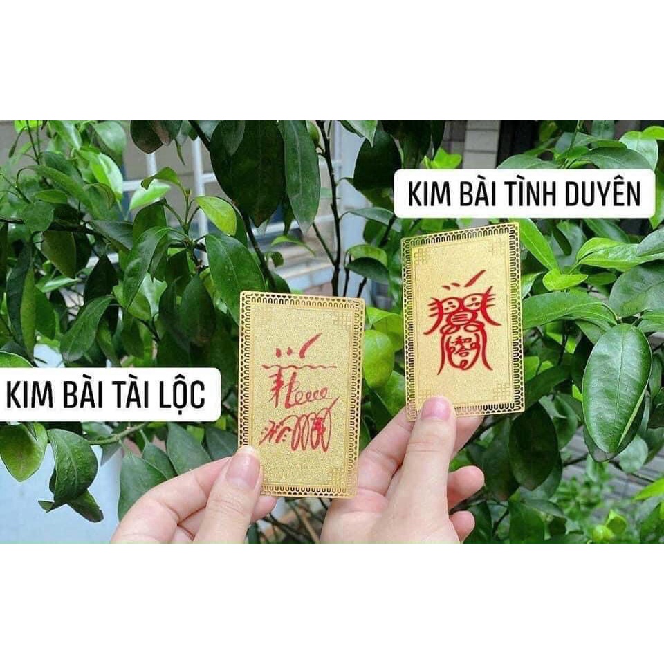 KIM BÀI TÌNH DUYÊN - kim loại cứng mạ vàng nhét ví