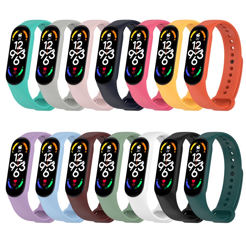 Dây Đeo Thay Thế Chất Liệu Silicon Màu Trơn Thời Trang Cho Xiaomi Smart band 7 / mi band 7 miband7 mi band7