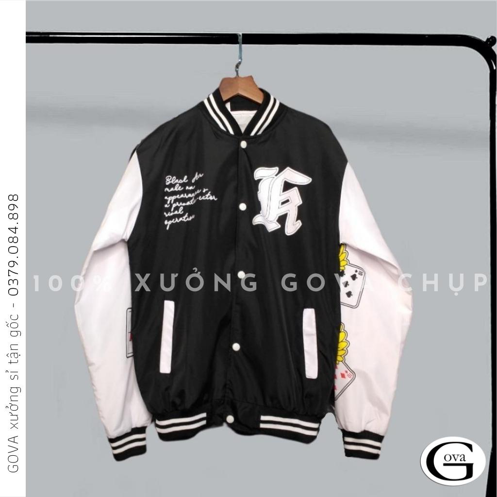 Áo khoác bomber dù THẦN BÀI nam nữ form rộng Unisex 2 lớp Chống Nắng Siêu Hot ulzzang Jacket Bomber GOVA