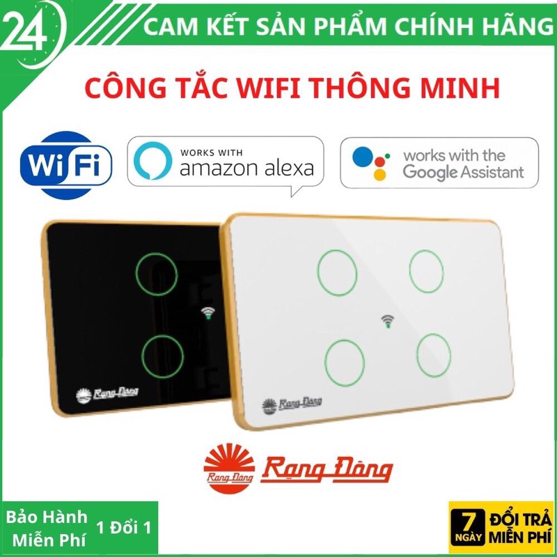 Công tắc cảm wifi cao cấp Rạng Đông 1 2 3 4 nút