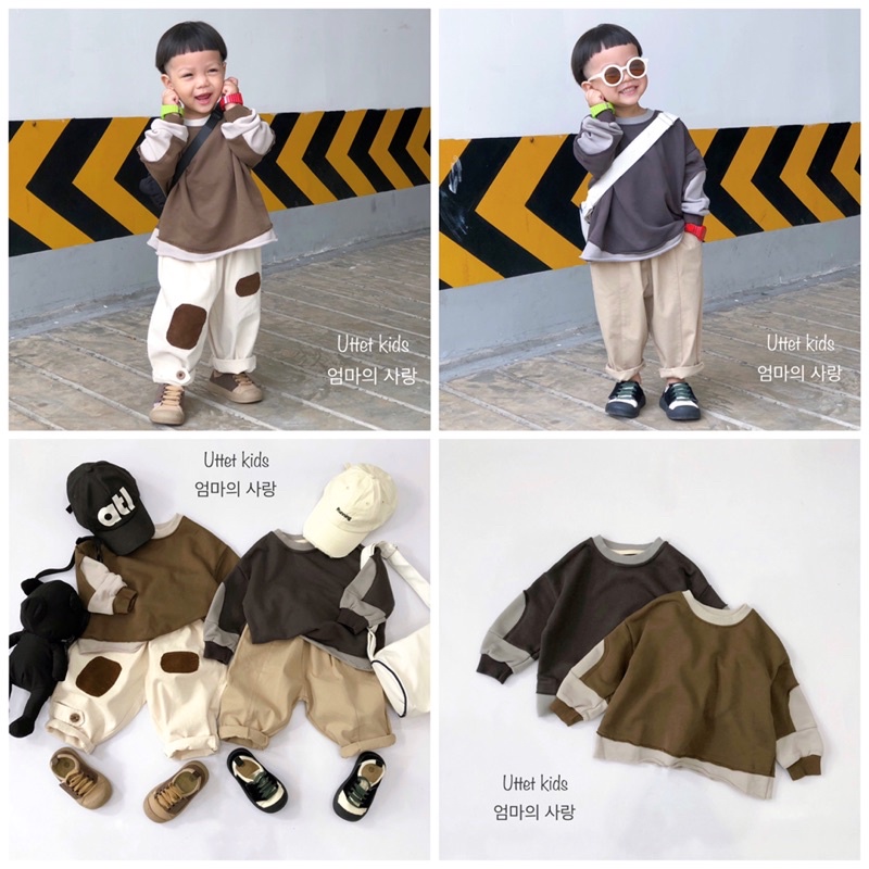 ÁO SWEATER CHO BÉ GÁI VÀ BÉ TRAI PHONG CÁCH HÀN QUỐC 1568 FORM CHUẨN SIZE