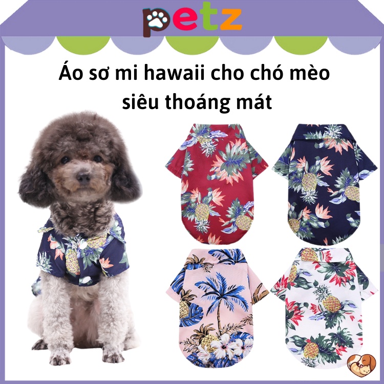 Áo sơ mi hawaii cho chó mèo PETZ sơmi hawaii cotton cho thú cưng siêu thoáng mát