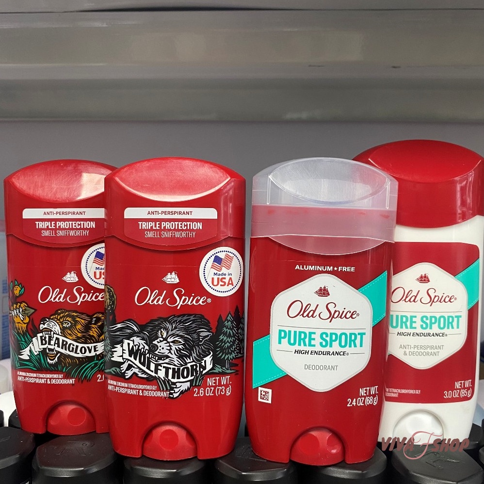 Lăn nách nam Old Spice Mỹ Pure Sport/Bearlove /Wolfthorn |lăng khử mùi -Cánh Buồm Đỏ
