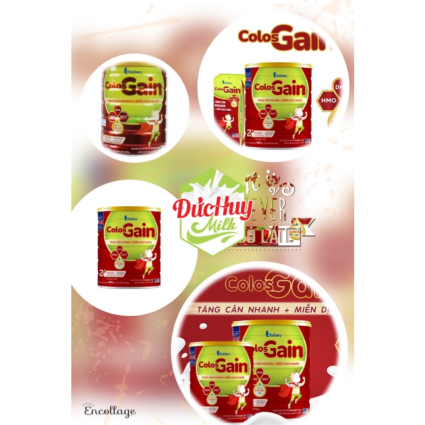 Sữa bột Colos Gain 0+/1+ Lon 800g