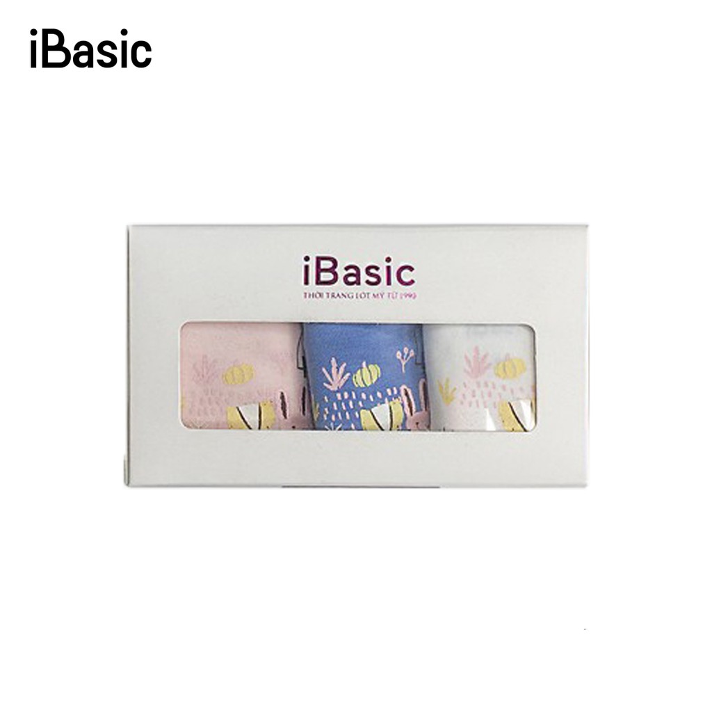 Hộp 3 quần lót bé gái cotton dạng đùi iBasic PANG009