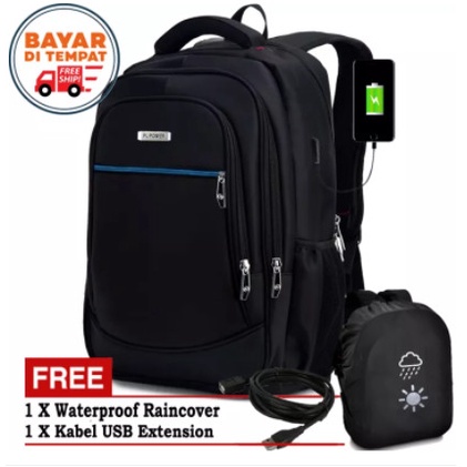 Pl POLO POWER Bag Túi Đựng Điện Thoại PL110 Nhập Khẩu Có Cổng Sạc USB Cho Túi Laptop Chính Hãng + Vỏ Bọc Mưa + Cáp USB Mở Rộng