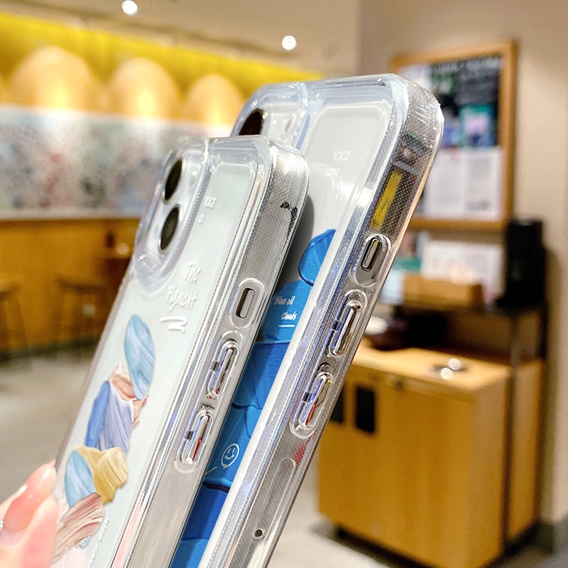 Ốp Điện Thoại Trong Suốt Hình Đám Mây Cho iphone 11 13 7 8 Plus 12 13Pro Max X XS Max 7 8 SE 2020