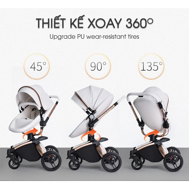 Xe đẩy cao cấp Chilux 360º - Điều chỉnh đa tư thế - Bảo hành 3 năm