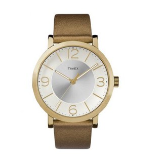 Đồng hồ Unisex Nam Nữ Timex Style Elevated TW2R11500 dây da nâu - Chính Hãng