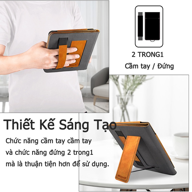 Miimall Bao Da PU Kobo Libra 2 Nắp Lật Nam Châm Có Ngăn Đựng Thẻ Cho Kobo Libra 2 7 Inch Kobo Libra 2 2021