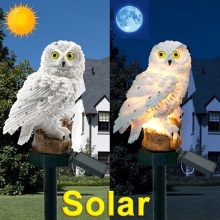 Đèn led năng lượng mặt trời chống thấm nước hình chim cú trang trí sân vườn