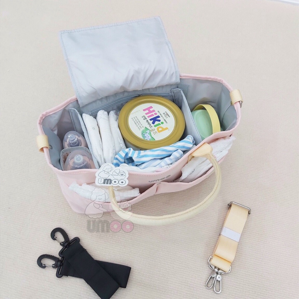 Túi xách bỉm sữa Umoo đa năng phong cách Hàn Quốcc | Túi xách chống nước cực kỳ tiện dụng cho mẹ