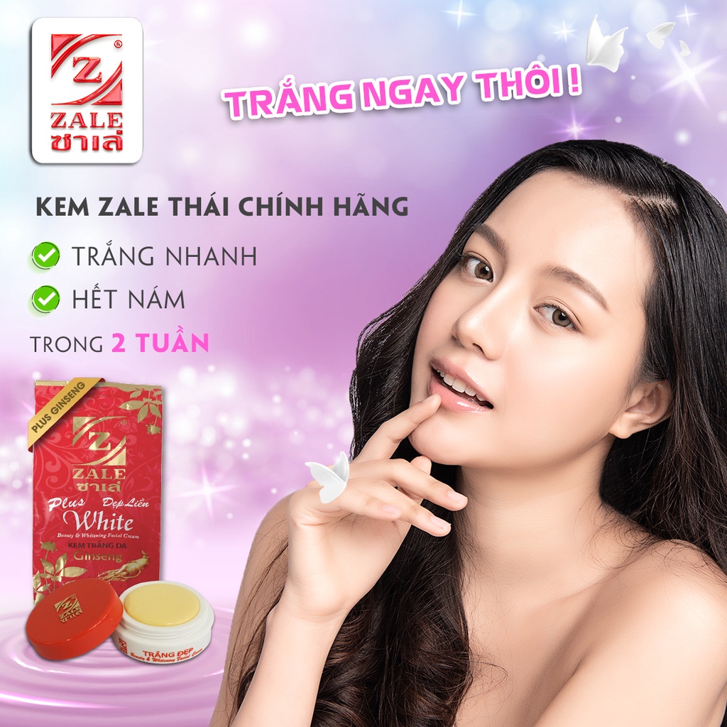 Kem Dưỡng Trắng Da ZALE Đỏ Nhân Sâm 6g Tẩy Nám Tàn Nhang Che Khuyết Điểm