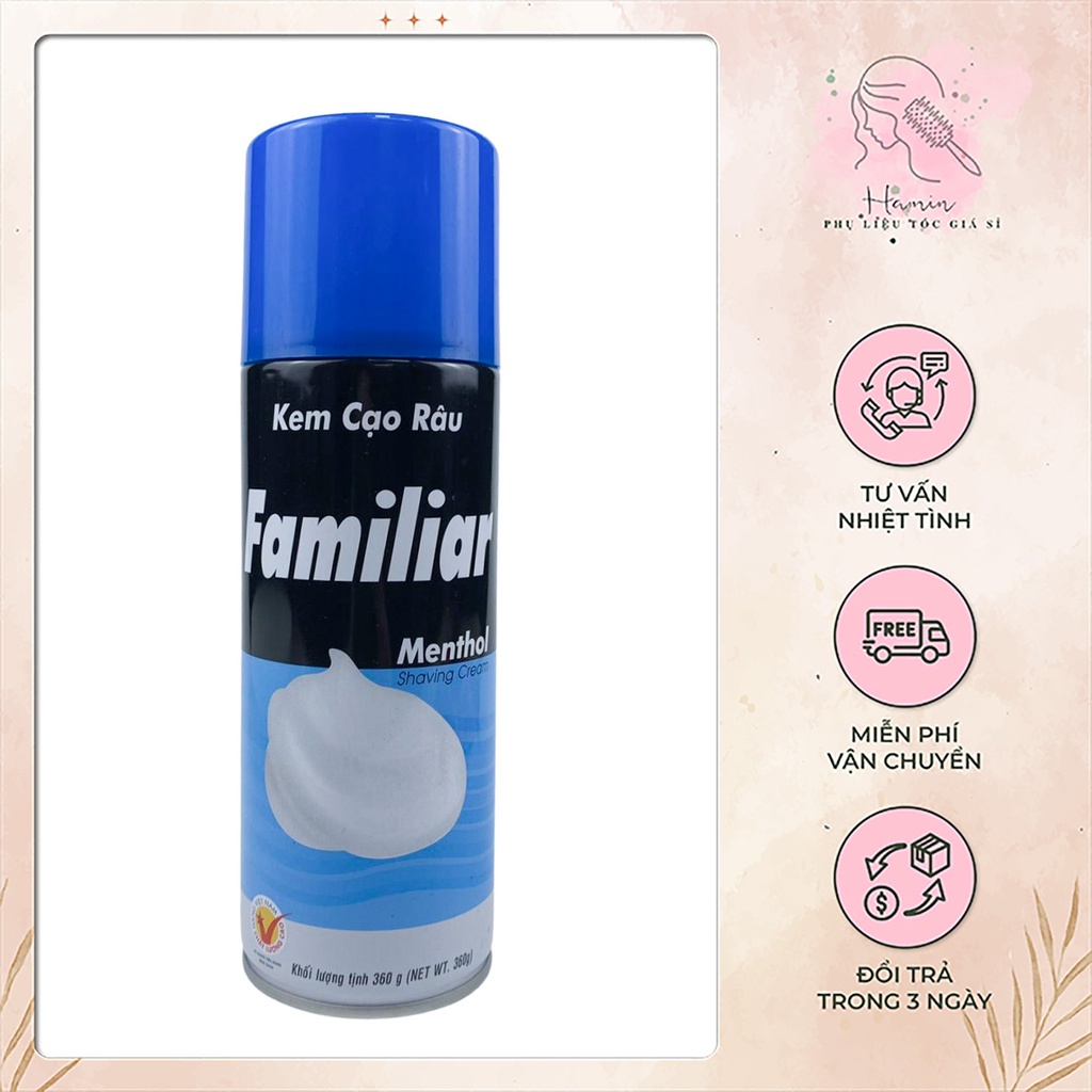Bọt dao cạo râu Familiar 360g size lớn - Phụ kiện tóc giá sỉ Hamin