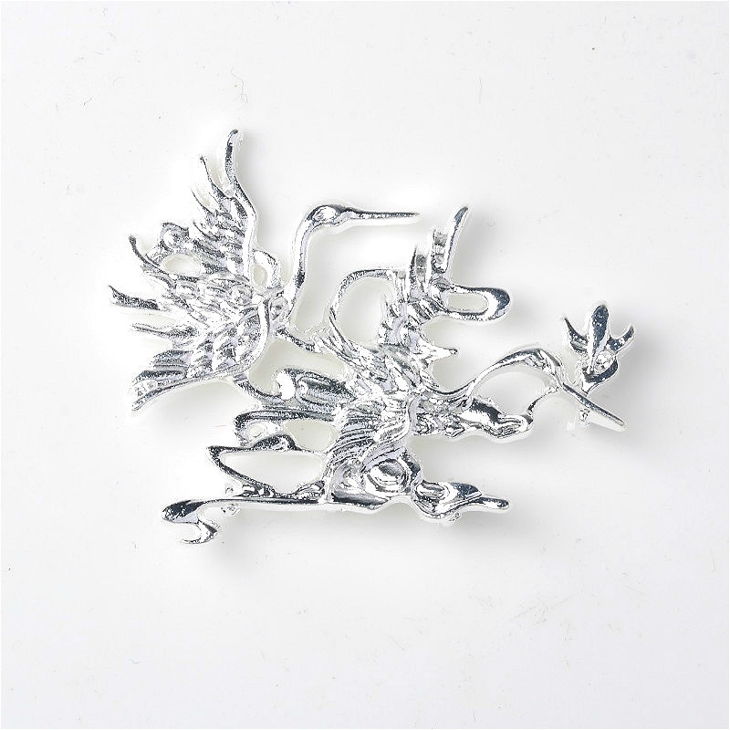 (1 cái)Phiến đúc kim loại Hạc phi nước đại 49*38mm, Nguyên liệu làm trang sức cổ trang, Nguyên liệu DIY