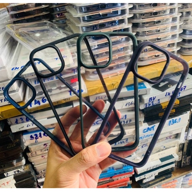 Ốp Likgus lưng trong viền mầu dành cho iPhone 13 đến 14pro max