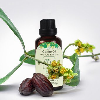 OGANIC Dầu Jojoba nguyên chất - Chính hãng tinh dầu OLEO - Chống lão hóa da - Giữ ẩm da và se lỗ chân lông - Chai 50ml