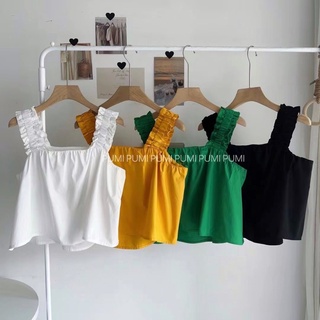 Áo 2s bo thun croptop bảng to nhiều màu freesize Pumi
