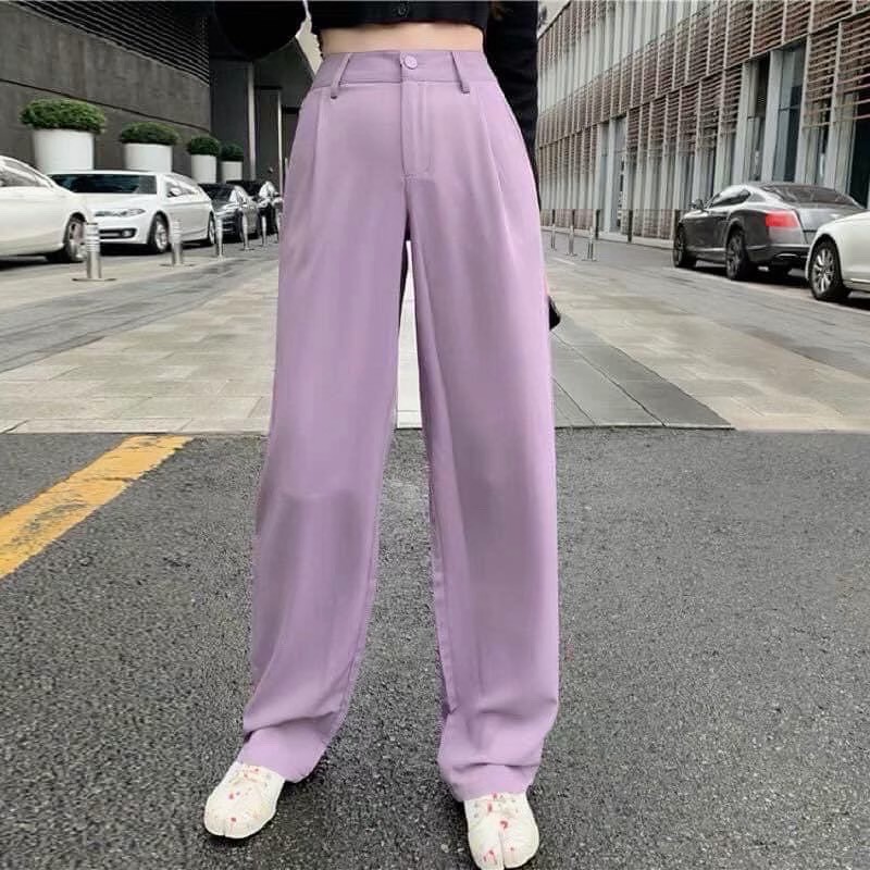 Quần Ống Rộng / Quần Ống Suông Culottes Ulzang Vải Tuyết Mưa Cao Cấp