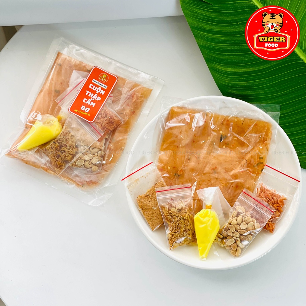 Bánh tráng bơ cuộn thập cẩm 💖TIGER FOOD💖 Siêu phẩm bánh tráng full topping 6 món siêu ngon - Đồ ăn vặt sài gòn