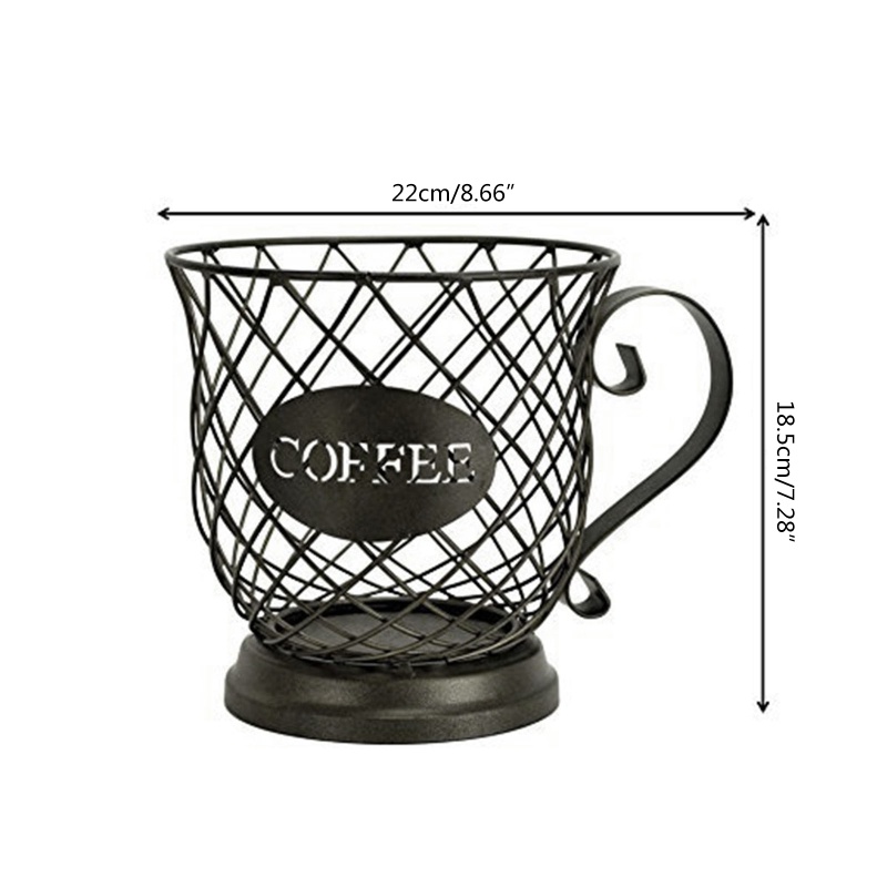 Giỏ Đựng Cốc Cà Phê Màu Đen Phong Cách Vintage