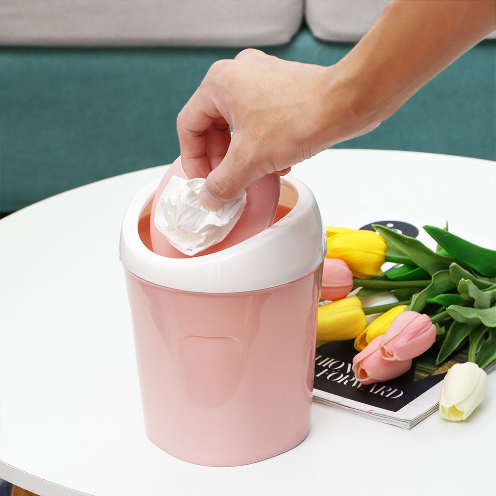 Thùng rác để bàn mini bằng nhựa nhiều màu sắc tùy chọn tiện lợi dành cho nhà bếp phòng khách