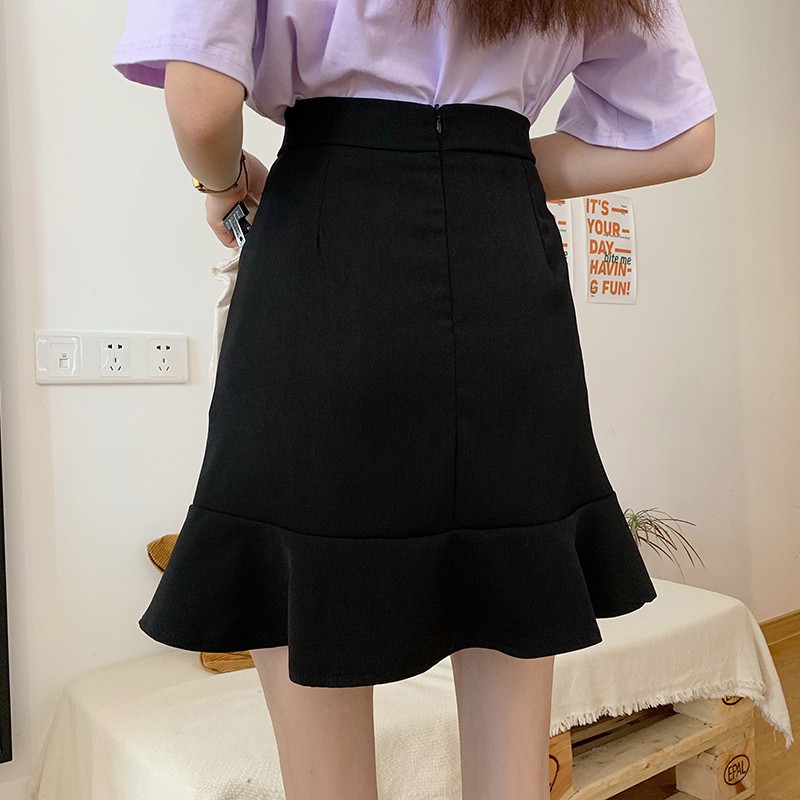 [Mã FAGREEN55 giảm tới 30K đơn 99K] Chân Váy Mini Lưng Cao Kiểu Đuôi Cá Lệch Tà Cá Tính Cho Nữ Xiaozhainv | BigBuy360 - bigbuy360.vn