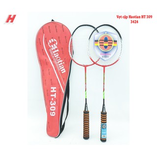 Bộ 2 Vợt Cầu Lông Giá Rẽ Cặp Vợt Cầu Lông Haotian HT tặng 2 quả cầu