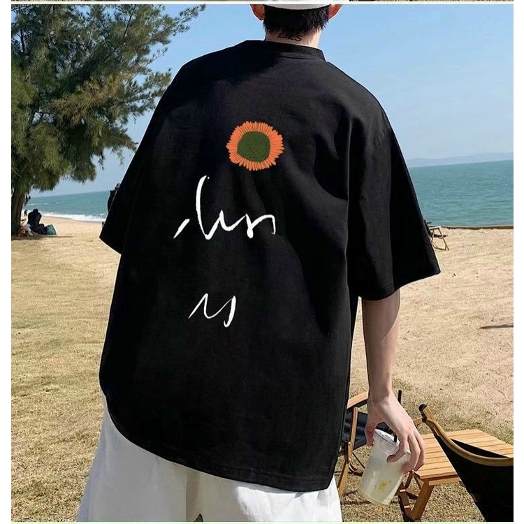 Áo thun tay lỡ form rộng unisex nam nữ mặc đều đẹp in hình 2 mặt hàng loại 1_chữ hoa hd