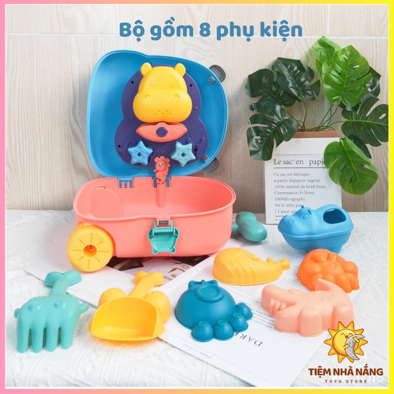 Vali Xúc Cát Đi Biển Dành Cho Các Bé Nhiều Chi Tiết, Balo Kéo Du Lịch Bãi Biển Cho Bé - Tiệm Nhà Nắng
