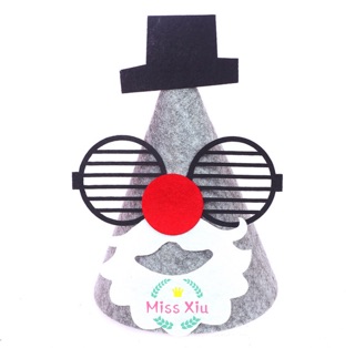 Nón noel tự trang trí bằng giấy