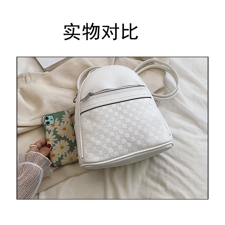 Balo đi học JASMIN NOIR họa tiết caro đơn giản thời trang dành cho nữ
