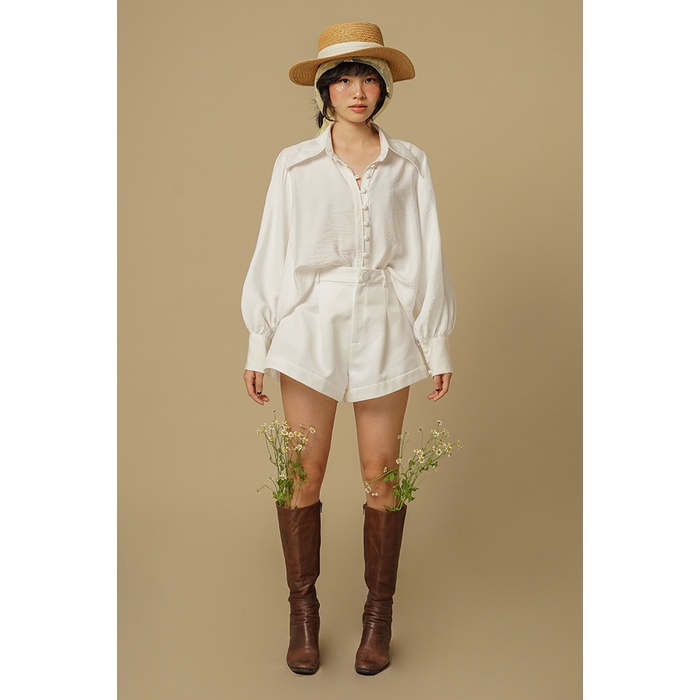áo sơ mi trắng tay phồng MARIPOSA BLOUSE - darling.ism