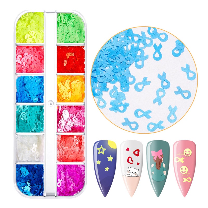 Hộp Kim Tuyến Lấp Lánh Trang Trí Móng Tay Ngày Lễ Tình Nhân