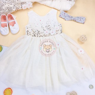[PUPPIES CLOSET] Váy Xòe Vải Voan Gắn Kim Tuyến HM