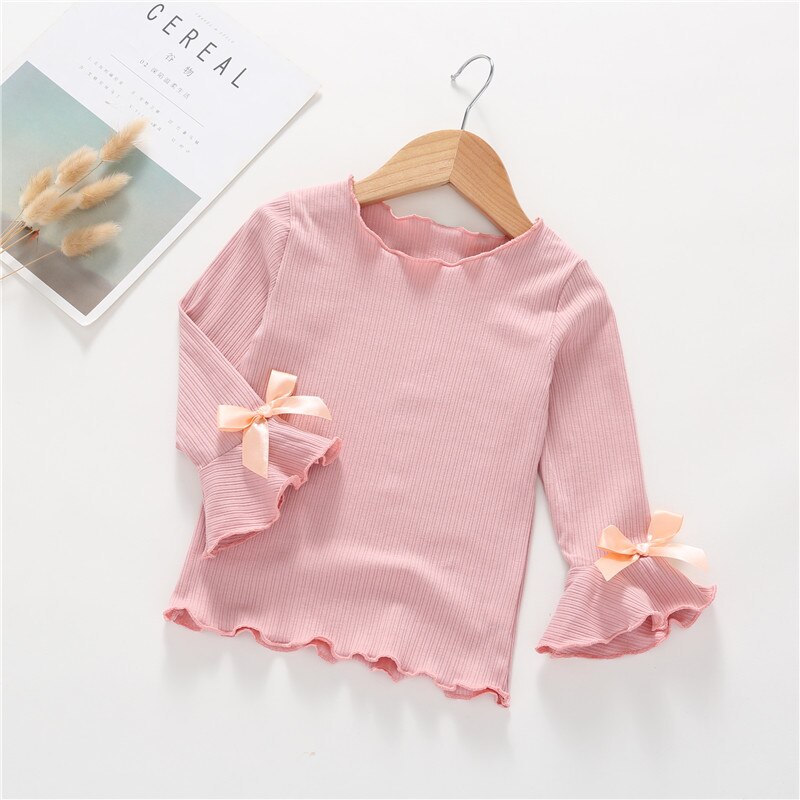 Áo Thun Tay Dài Thời Trang Mùa Xuân Cho Bé Gái 3-7 Tuổi